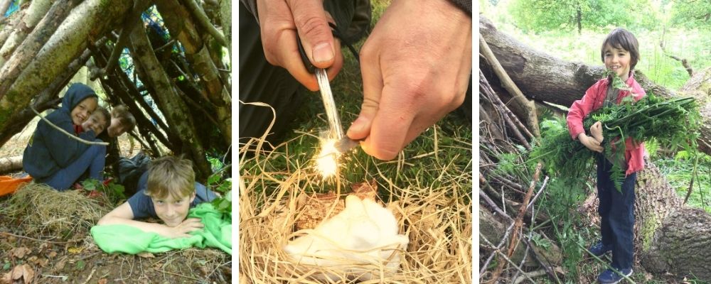 family bushcraft experience in north wales